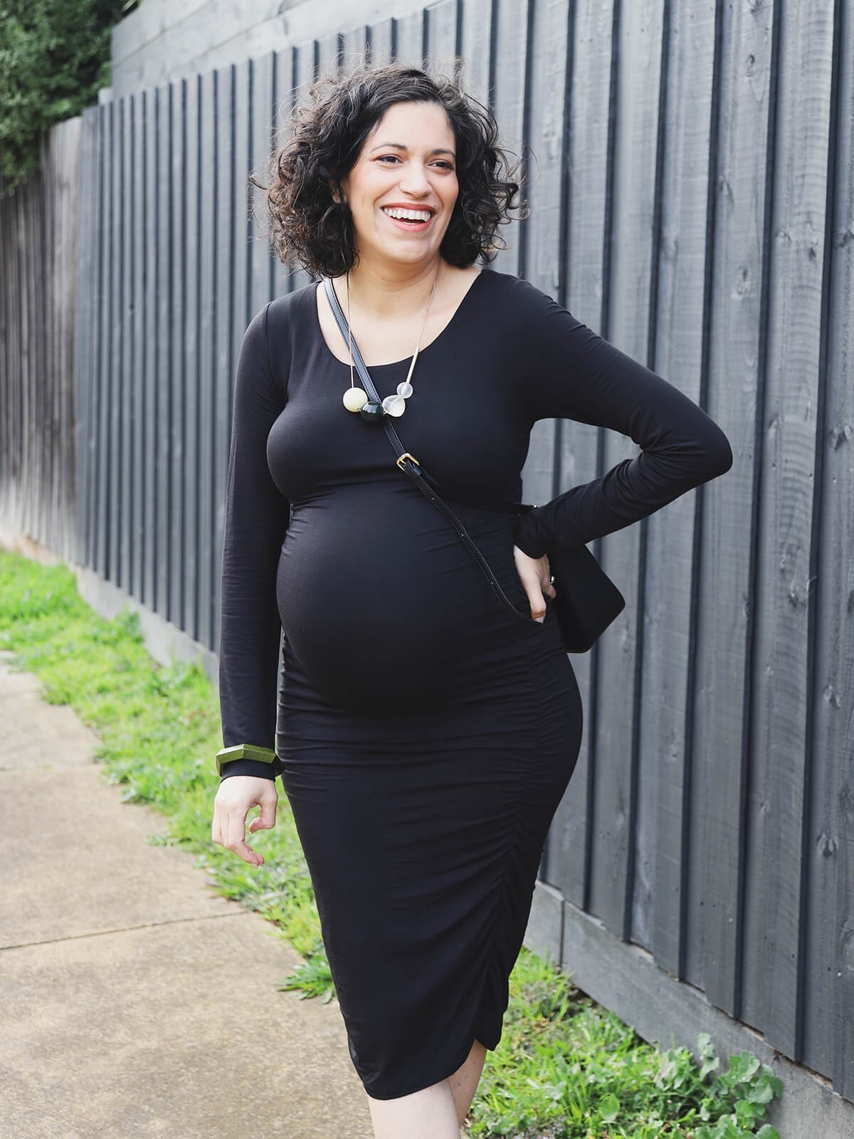 Body Hugging Long Sleeve Maternity Dress | Cake Maternity