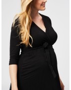 Custard Nursing Wrap Dress