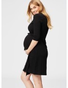 Custard Nursing Wrap Dress