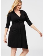 Custard Nursing Wrap Dress