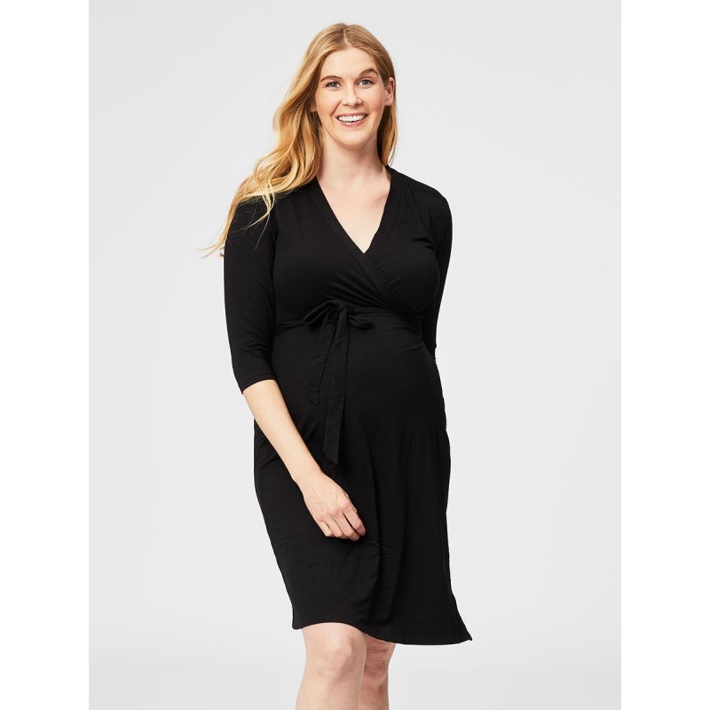 Custard Nursing Wrap Dress